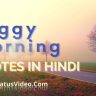 Foggy Morning Quotes in Hindi
