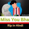 Miss You Bhai Rip in Hindi
